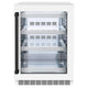 ZLINE 24" Touchstone 151 Can Beverage Fridge White Matte Glass Door Matte Black Handle RBSOZ-WM-24-MB