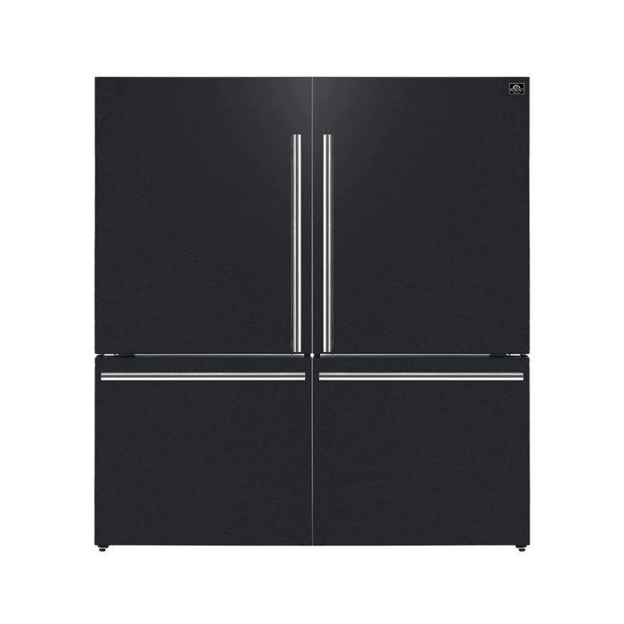 FORNO Espresso Milano 62" Side-By-Side Refrigerator FFFFD1787-60BLK