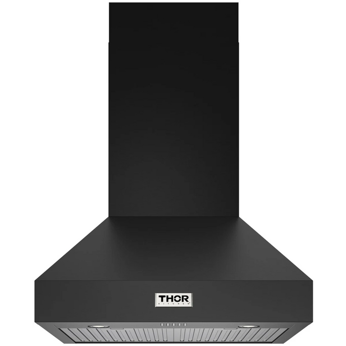 THOR Wall Mount Range Hood, 3-Speed 800 CFM Blower Range Hood TRH30PB
