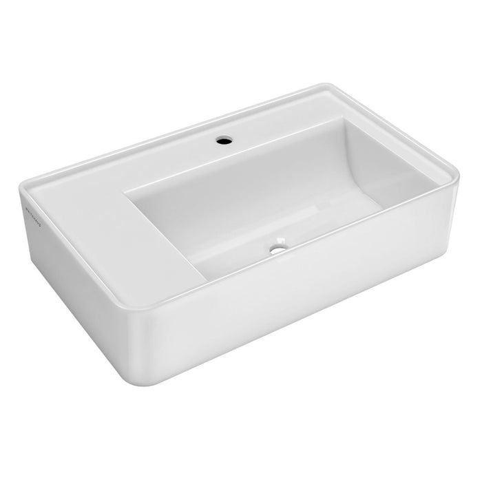 Whitehaus 30" Rectangular Wall Mount Basin, Single Faucet Drilling B-RA75-1H