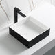 ALFI brand Black Matte 14" Square Solid Surface Resin Sink ABRS14SBM