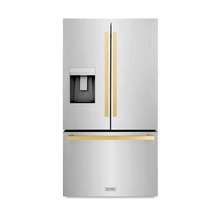 ZLINE 36" Refrigerator, Water, Ice Dispenser, Fingerprint Resistant, RSMZ-W-36-FG