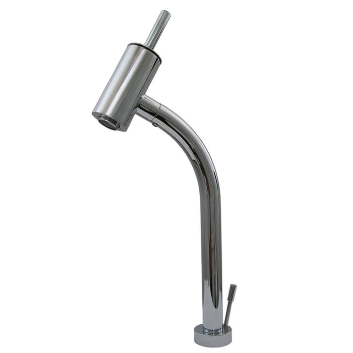 Whitehaus Polished Chrome Wall Mount Laundry Faucet, Extended Swivel Spout WHFS812-C