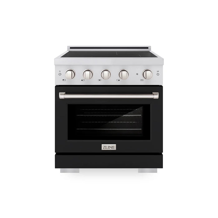 ZLINE Paramount Induction Range, Cooktop, Electric Convection Oven, Satin Stainless Steel SINRS-BLM