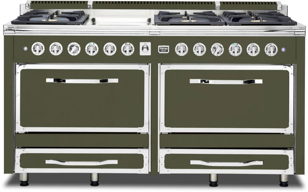 VIKING Tuscany Series 66" Dual Fuel Range Griddle, Cypress Green TVDR6616GCY