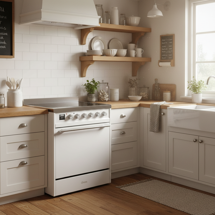 ILVE 30"Professional Plus Induction Range, White UPI304QMPWH