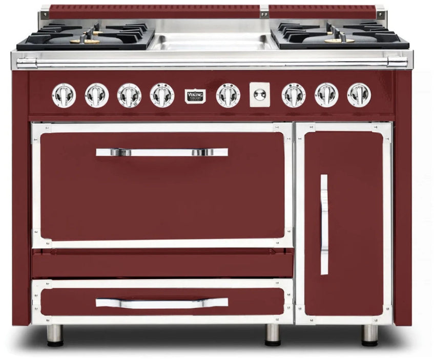 VIKING Tuscany Series 48" Dual Fuel Range Griddle, Reduction Red TVDR4814GRE