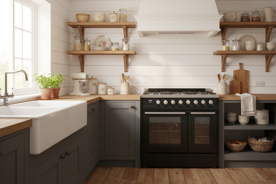 ILVE 30"Professional Plus Induction Range, Glossy Black UPI304WMPBK