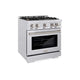 ZLINE 30" Select Gas Range Convection Gas Oven DuraSnow® Stainless Steel Brass Burners HGRS-BR-30