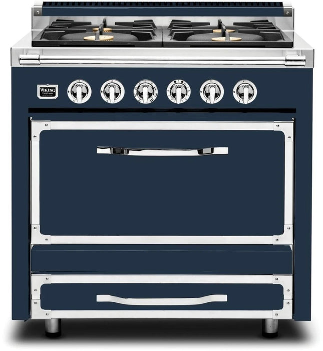 VIKING Tuscany Series 36" Dual Fuel Range, Slate Blue TVDR3614BSB