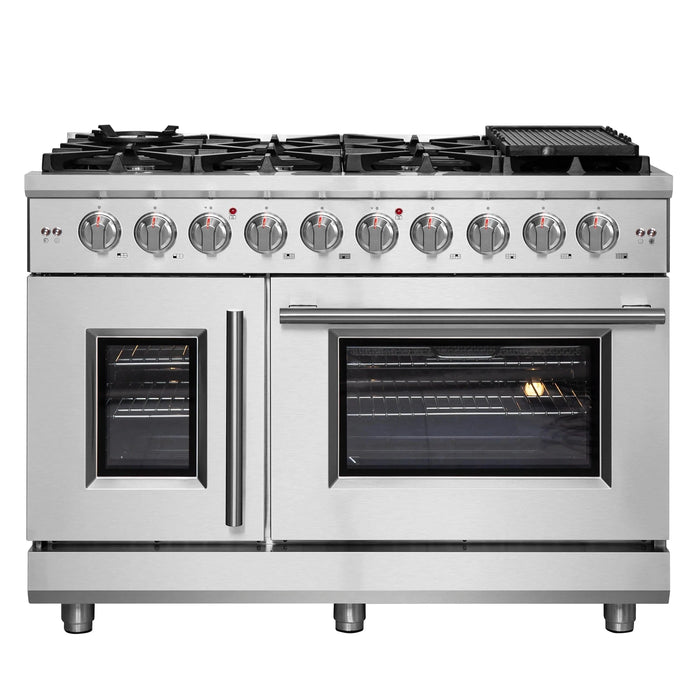 FORNO Massimo 48" French Door Gas on Gas Range FFSGS6439-48