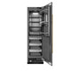 ZLINE 24" Column Refrigerator Black Stainless Steel, Graphite Gray Interior Polished Gold RCRVZ-BS-24-G