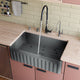 ALFI brand 33" Fireclay Farmouse Kitchen Sink In Concrete Color ABCO3320SB