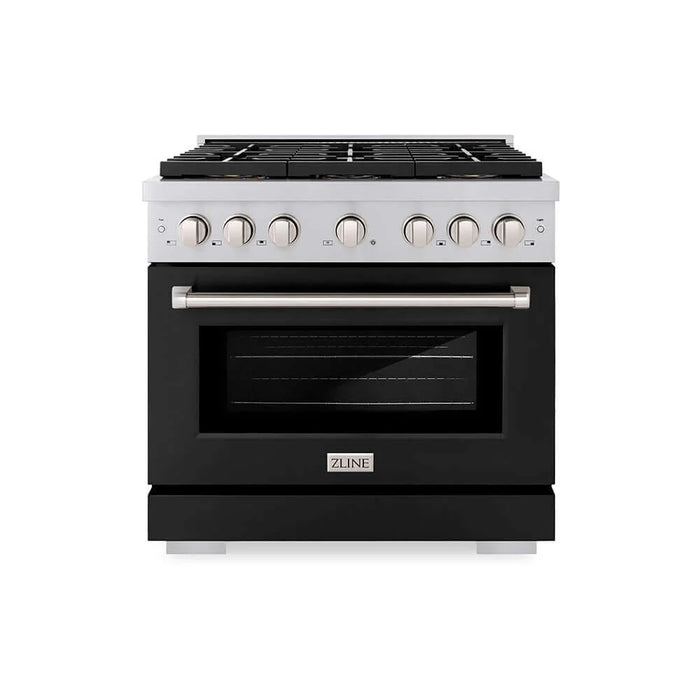 ZLINE 36" Paramount Gas Range DuoPro™ Cooktop, Convection Gas Oven PSGR-BLM-36