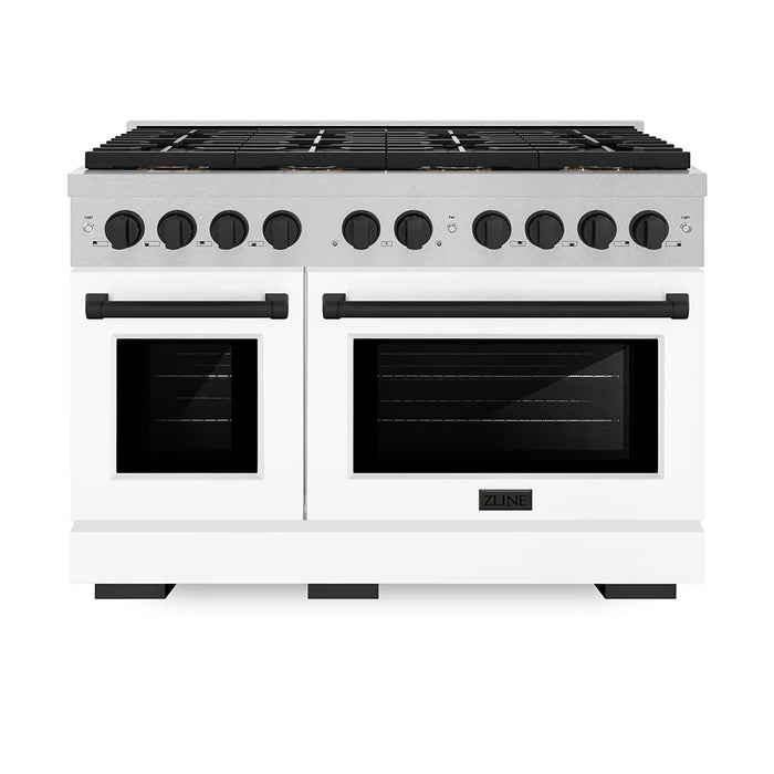 ZLINE 48" Paramount Gas Range DuoPro™ Cooktop, Dual Ovens PSGRSZ-WM-48-MB