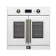 Forno Asti 30" Fr. Door Elec. Wall Oven in White with Ant. Brass Trim — FBOEL1333-30WHT