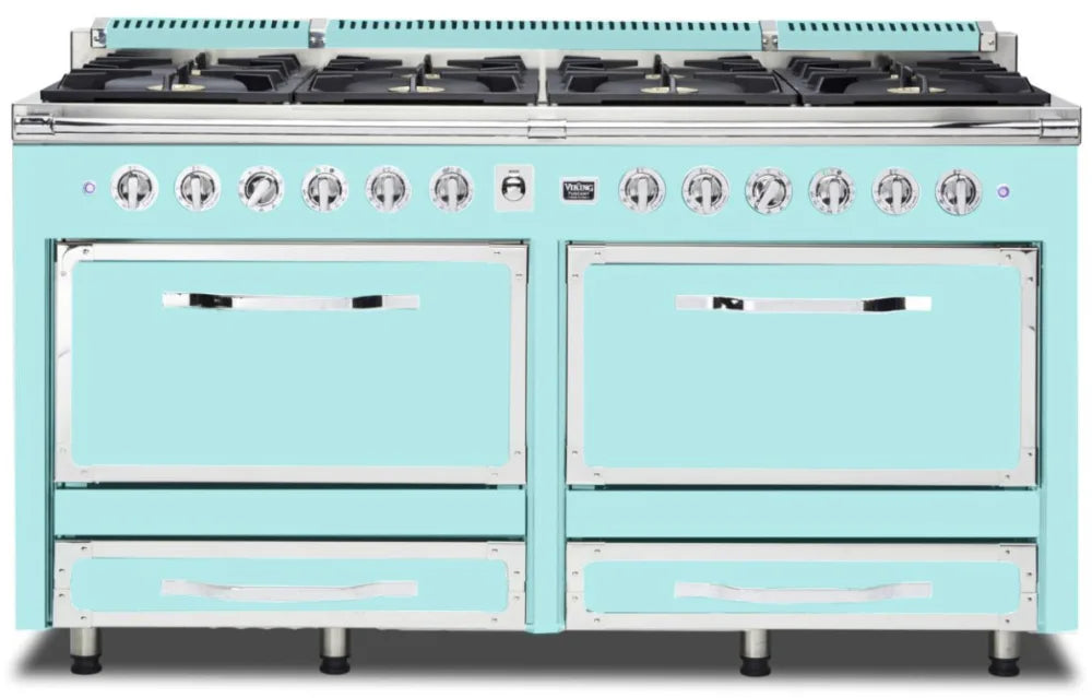 VIKING Tuscany Series 66" Dual Fuel Range, Bywater Blue TVDR6618BBW