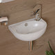 ALFI brand White 14" Small Wall Mounted Ceramic Sink, Faucet Hole ABC118