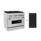 ZLINE 36" Gas Burner/Electric Oven Range, Brass Burners, Griddle RA-BR-GR-36