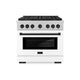 ZLINE 36" Paramount Dual Fuel Range DuoPro™ Cooktop, Electric Convection Oven PSDRSZ-WM-36-MB
