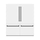 ZLINE 72" Built-In Bottom Freezer Refrigerator,Water Dispenser, Ice Maker, White Matte Graphite Gray Matte Black GRBITZ-WM-72-MB