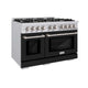 ZLINE 48" Select Gas Range Gas Convection Gas Oven Stainless Steel Black Matte Door HGR-BLM-48