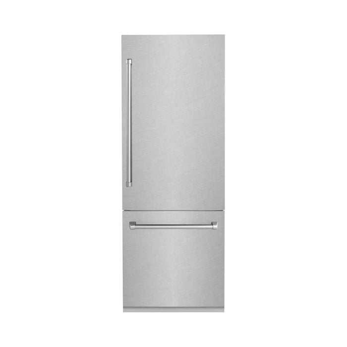 ZLINE Built-In Bottom Freezer Refrigerator, Water Dispenser, Ice Maker, Satin Stainless Steel RBIV-SN