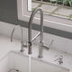 ALFI brand Brushed Gooseneck Single Hole Kitchen Faucet AB2015