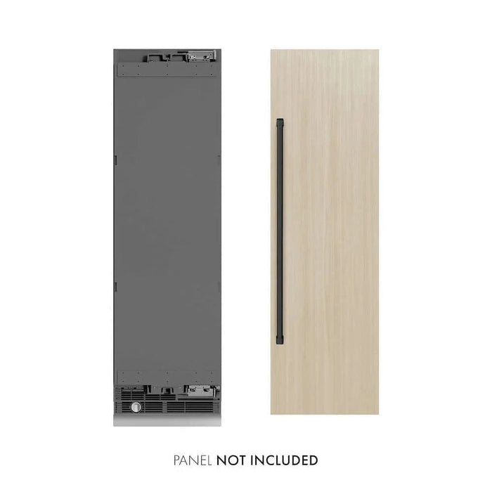 ZLINE 24" Panel Ready Column Refrigerator, Graphite Gray Interior Matte Black RBCRVZ-24-MB
