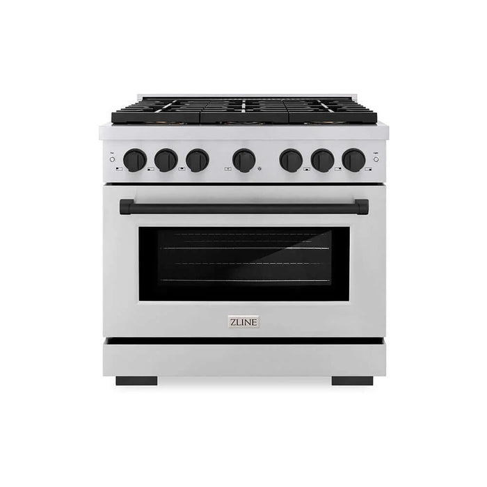 ZLINE 36" Paramount Gas Range DuoPro™ Cooktop, Convection Gas Oven PSGRZ-36-MB
