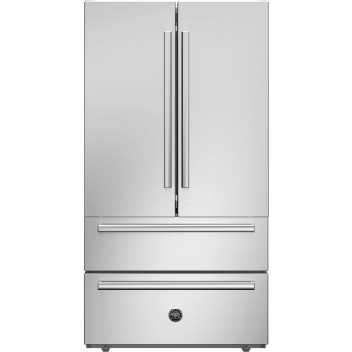 Bertazzoni 36" Freestanding 4-Door French Door Refrigerator, REF36FDFIXNV