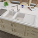 ALFI brand 46" Double Bowl Granite Composite Kitchen Sink, Drainboard AB4620DI
