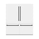 ZLINE 72" Built-In Bottom Freezer Refrigerator,Water Dispenser, Ice Maker, White Matte Matte Black RBITZ-WM-72-MB
