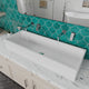 ALFI brand 48" White Above Mount Fireclay Bath Trough Sink AB48TR