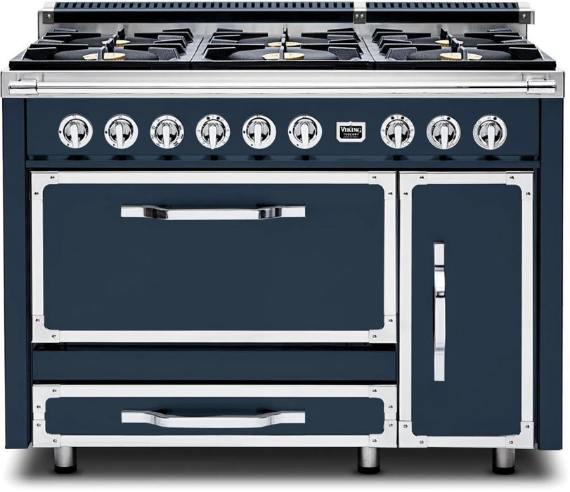 VIKING Tuscany Series 48" Dual Fuel Range, Slate Blue TVDR4816BSB