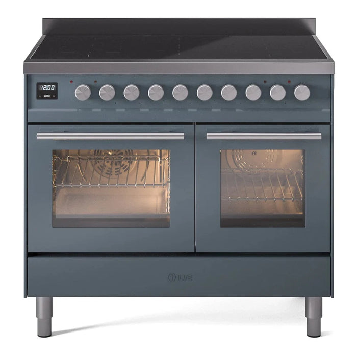 ILVE 40"Professional Plus Induction Range, Blue Grey UPDI406WMPBG