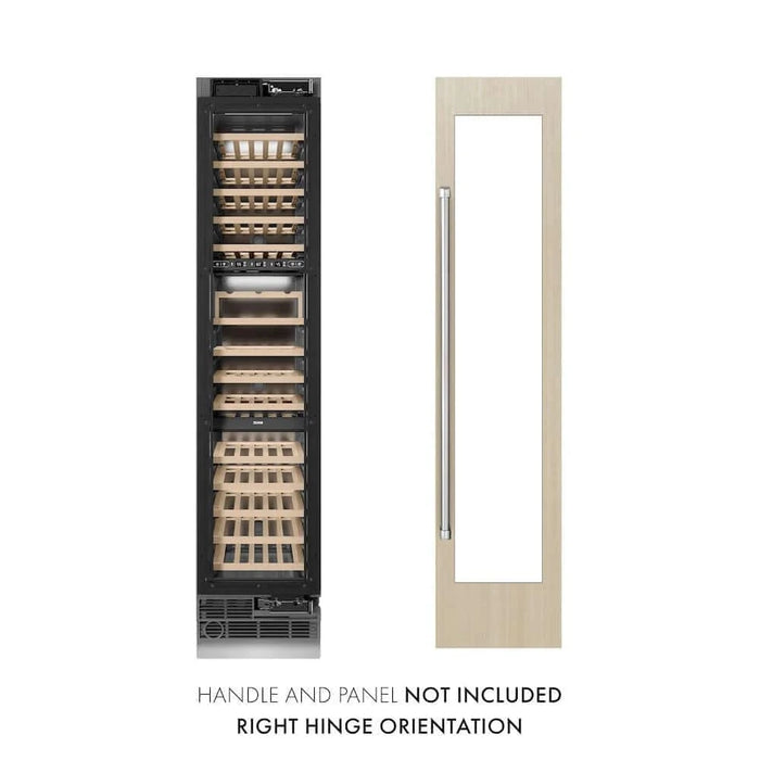 ZLINE 18" Triple Zone 68 Bottle Panel Ready Column Right Hinge Wine Cooler RBCWVR-18