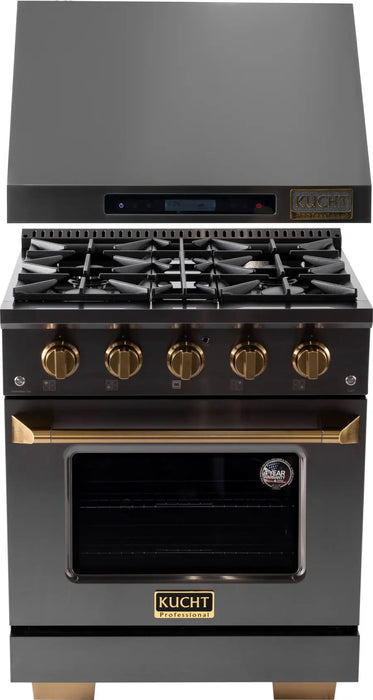 Kucht 2 Piece Kitchen Appliances Package with Liquid Range in Stainless Steel KEG303/LP-KRH303A