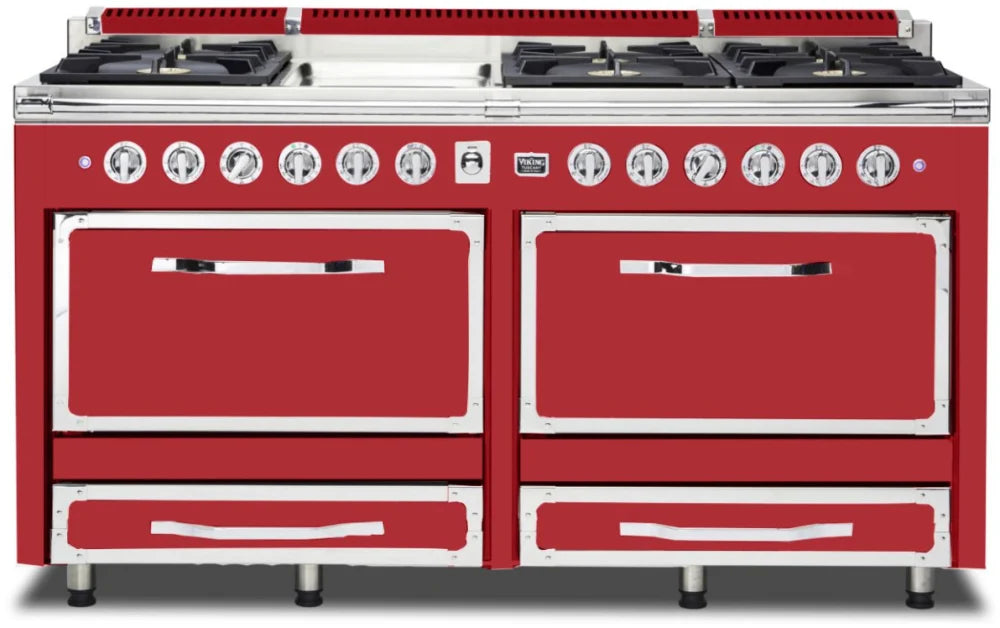 VIKING Tuscany Series 66" Dual Fuel Range Griddle, San Marzano Red TVDR6616GSM