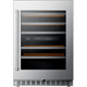 Kucht 24" Freestanding/Built-In Under Counter Dual Zone Wine Cooler K24US