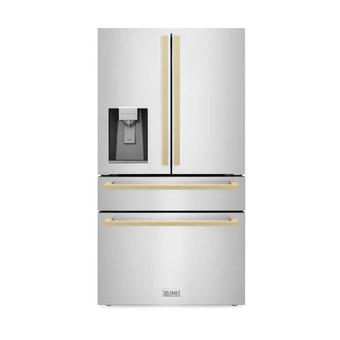 ZLINE 36" Autograph French Door Refrigerator, Ice & Water, Stainless Steel RFMZ-W-36-FCB