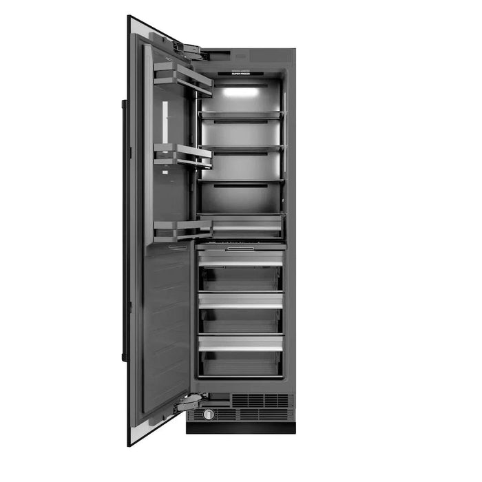 ZLINE 24" Column Freezer Black Stainless Steel, Graphite Gray Interior RCFV-BS-24