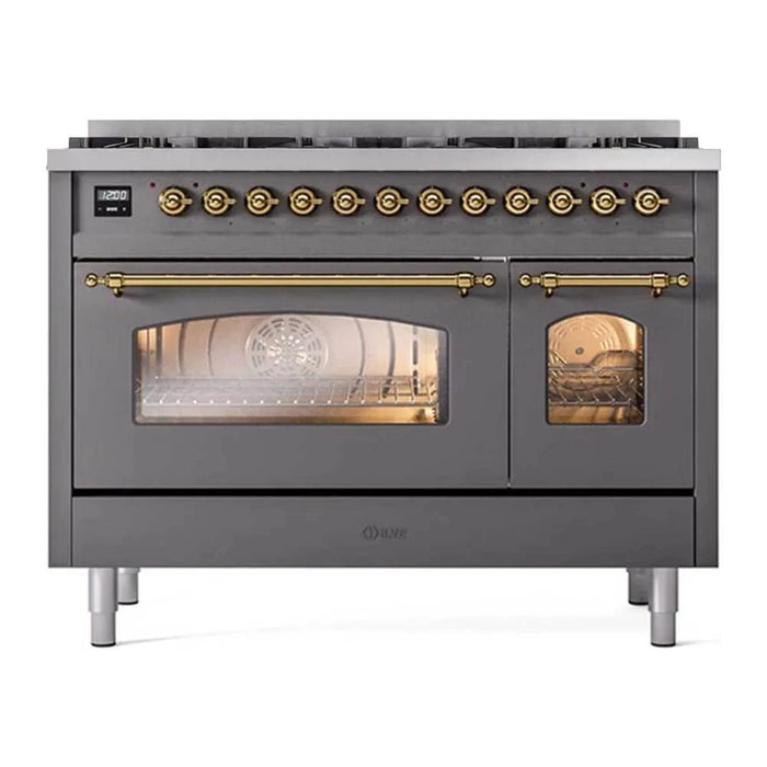 ILVE Nostalgie II Limited Edition 48" Dual Fuel Range Matte Graphite UP488NMPMGG