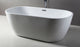 ALFI brand 67" White Oval Acrylic Free Standing Soaking Bathtub AB8839