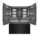 ZLINE 60" Panel Ready Built-In Bottom Freezer Refrigerator,Water Dispenser, Ice Maker, Black Stainless Steel,Graphite Gray, GRBIV-BS-60