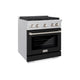ZLINE 30"Gas Range, Convection Gas Oven, DuraSnow® Black Matte, SGRS-BLM-30