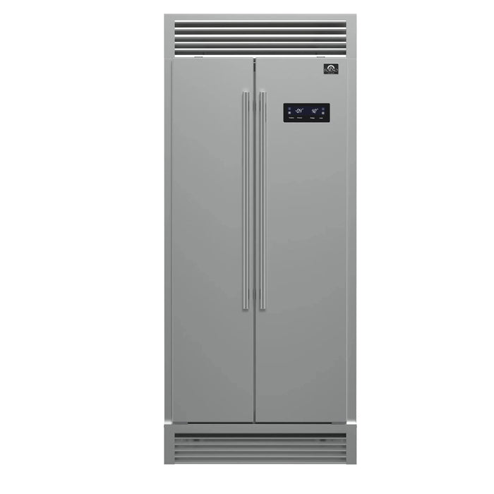 FORNO Salerno 37" Side-by-Side Built-In Refrigerator FFRBI1805-37SG