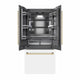 ZLINE 36" Built-In Bottom Freezer Refrigerator with Water Dispenser, Ice Maker, White Matte, Graphite Gray Interior, Polsihed Gold GRBIVZ-WM-36-G