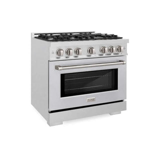 ZLINE 36" Select Gas Range Convection Gas Oven DuraSnow® Stainless Steel HGRS-36