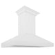 ZLINE 48" Wooded Shiplap Bright White Finish Wall Range Hood KPWW-48